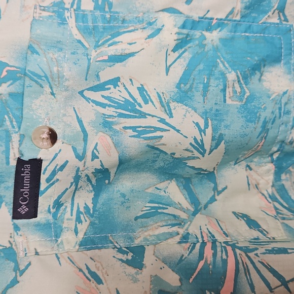 Columbia Men's Big & Tall Utilizer Print Short Sleeve Button Down Shirt XXL - Picture 5 of 11